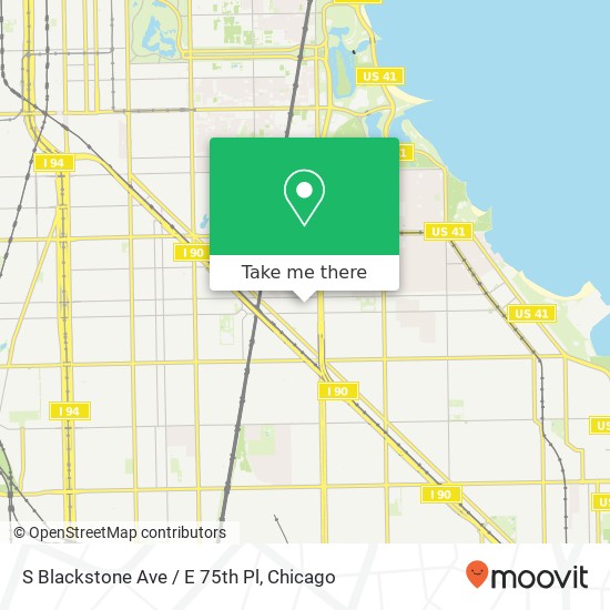 Mapa de S Blackstone Ave / E 75th Pl
