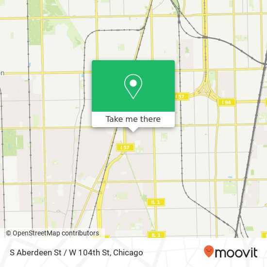 Mapa de S Aberdeen St / W 104th St