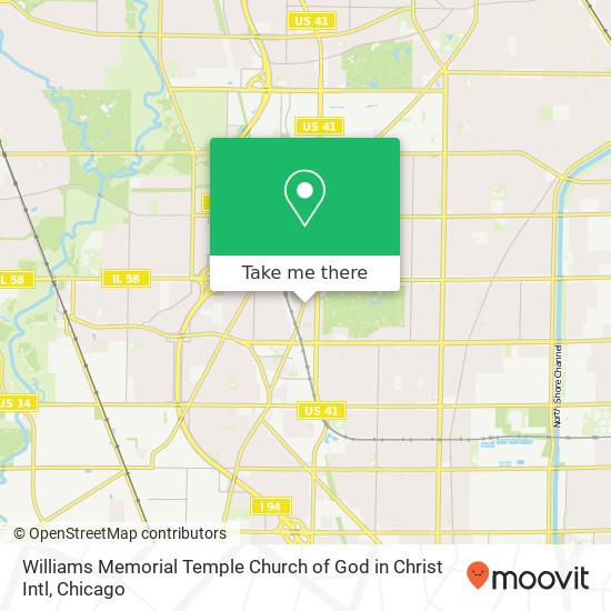 Mapa de Williams Memorial Temple Church of God in Christ Intl