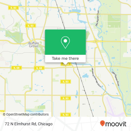 72 N Elmhurst Rd map