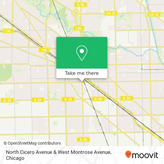 Mapa de North Cicero Avenue & West Montrose Avenue