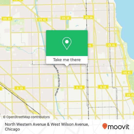 North Western Avenue & West Wilson Avenue map