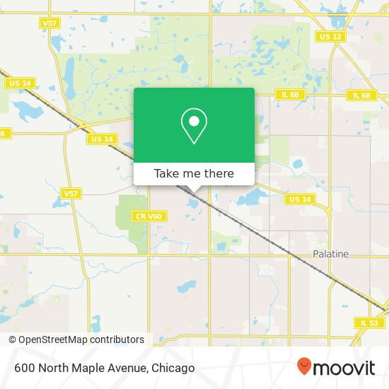 Mapa de 600 North Maple Avenue