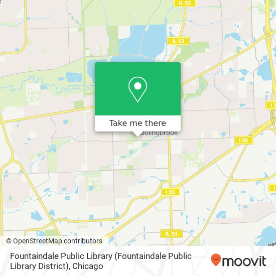 Fountaindale Public Library map