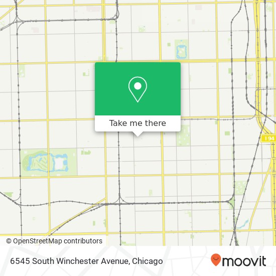 Mapa de 6545 South Winchester Avenue