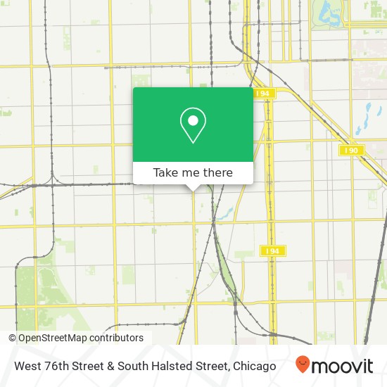 West 76th Street & South Halsted Street map