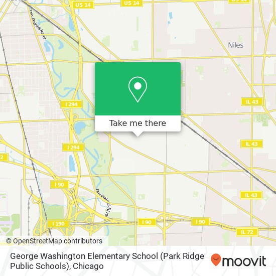 Mapa de George Washington Elementary School (Park Ridge Public Schools)