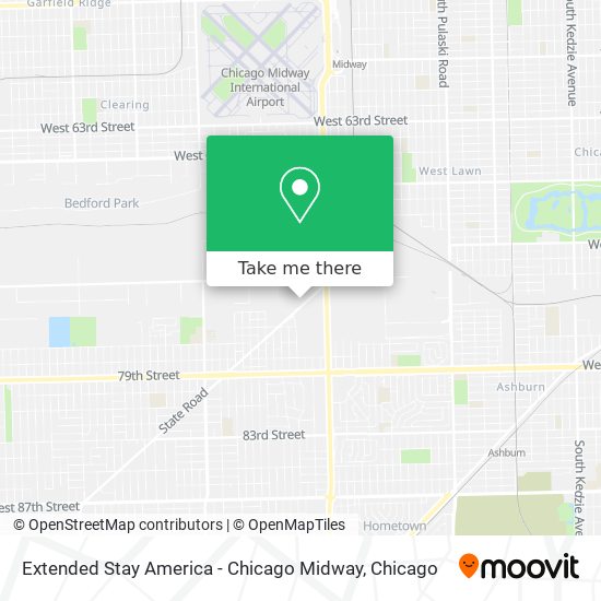 Extended Stay America - Chicago Midway map