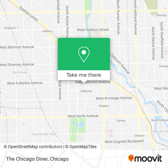 The Chicago Diner map
