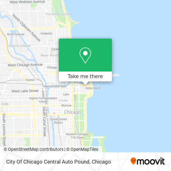 Mapa de City Of Chicago Central Auto Pound