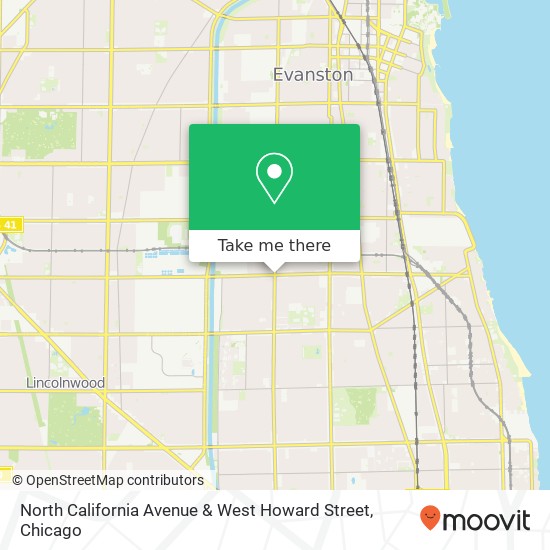 North California Avenue & West Howard Street map