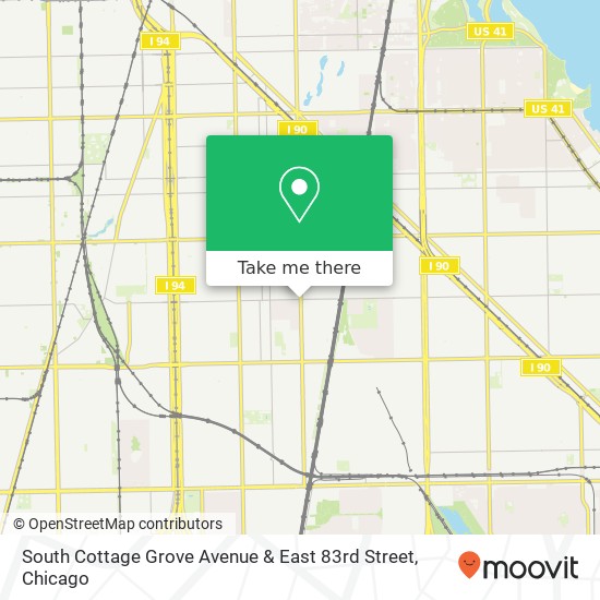 South Cottage Grove Avenue & East 83rd Street map