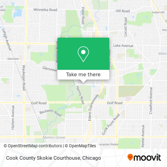 Cook County Skokie Courthouse map