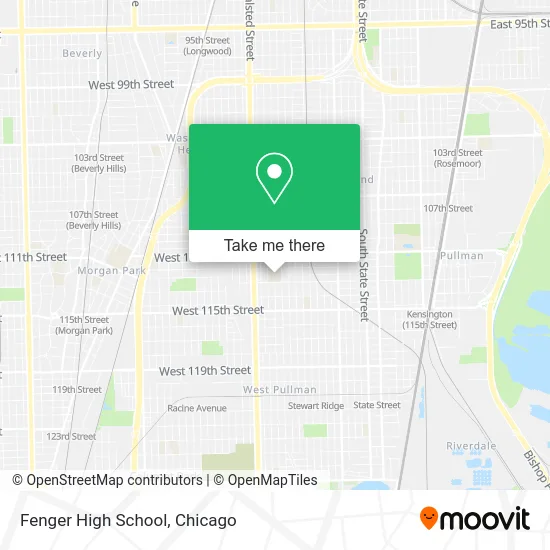 Fenger High School map