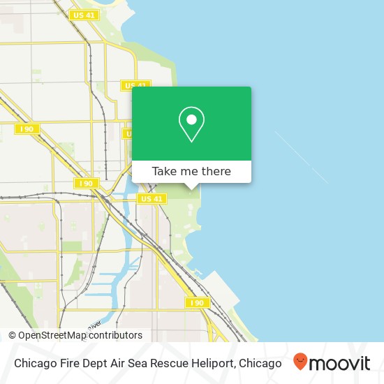 Mapa de Chicago Fire Dept Air Sea Rescue Heliport