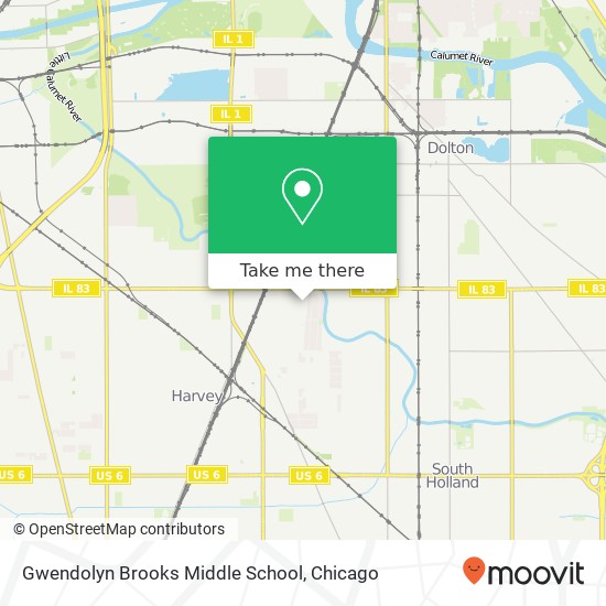 Mapa de Gwendolyn Brooks Middle School