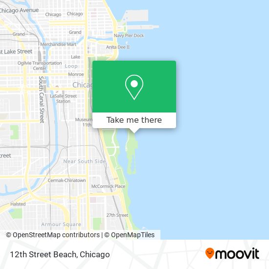 How to get to 12th Street Beach in Chicago by Bus, Chicago 'L' or Train?