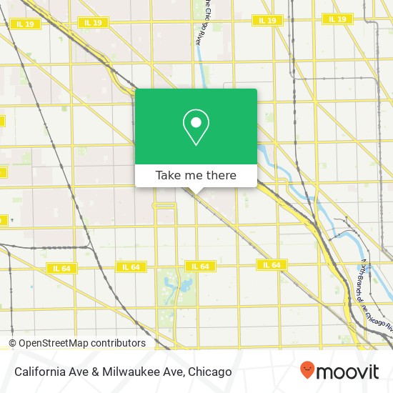Mapa de California Ave & Milwaukee Ave
