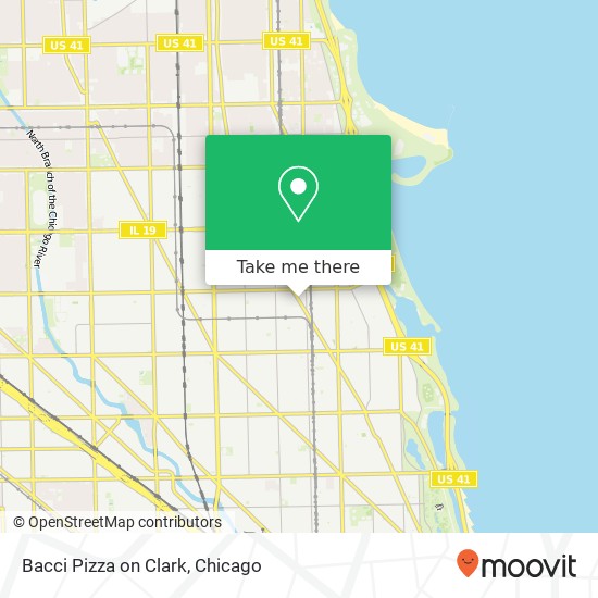 Mapa de Bacci Pizza on Clark