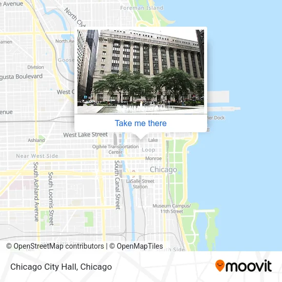 Chicago City Hall map