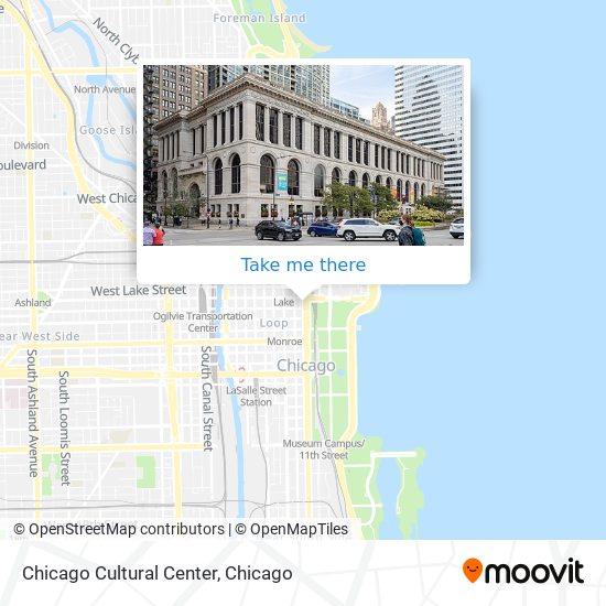 Chicago Cultural Center map