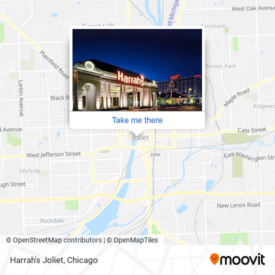 Harrah's Joliet map