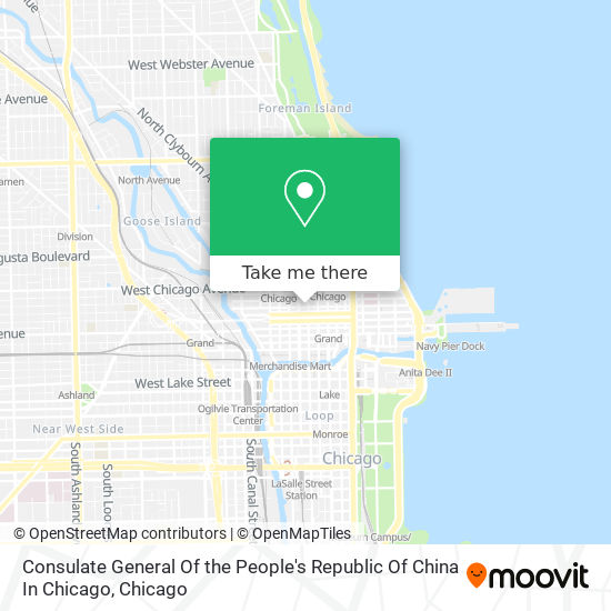 Consulate General Of the People's Republic Of China In Chicago map