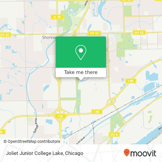 Joliet Junior College Lake map