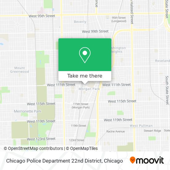 Chicago Police Department 22nd District map