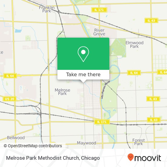 Mapa de Melrose Park Methodist Church