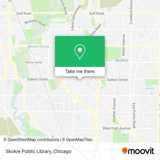 Skokie Public Library map