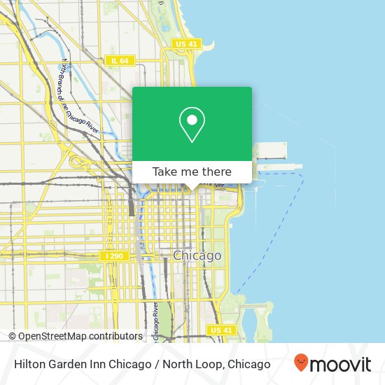 Hilton Garden Inn Chicago / North Loop map