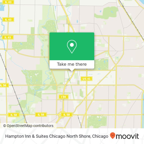 Hampton Inn & Suites Chicago North Shore map