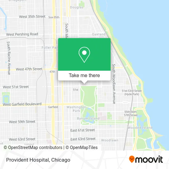 Provident Hospital map