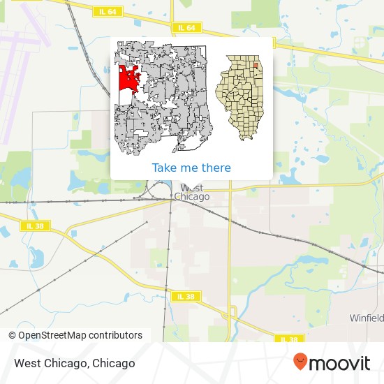 West Chicago map