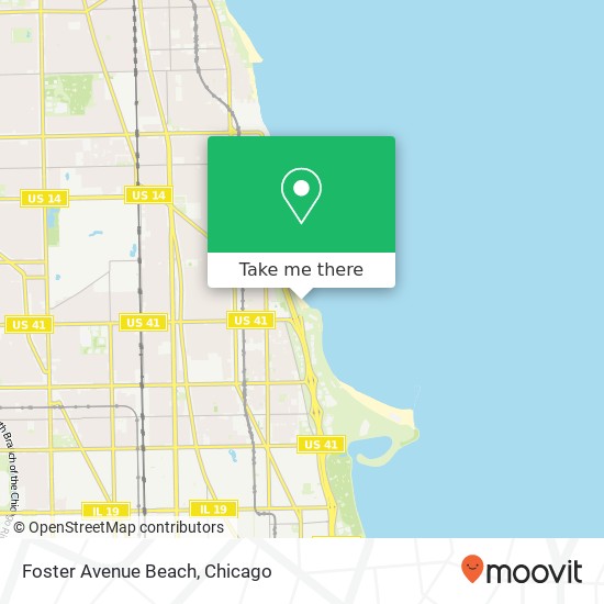 Foster Avenue Beach map