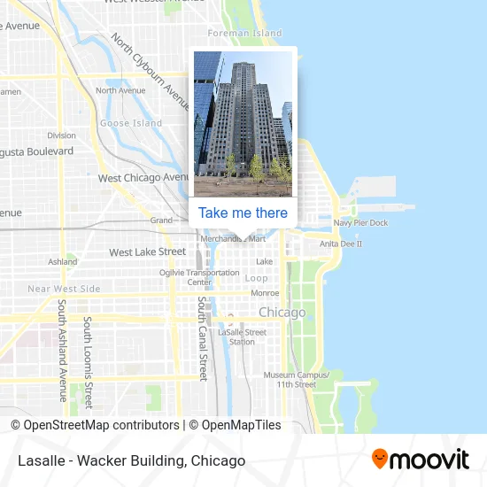 Lasalle - Wacker Building map
