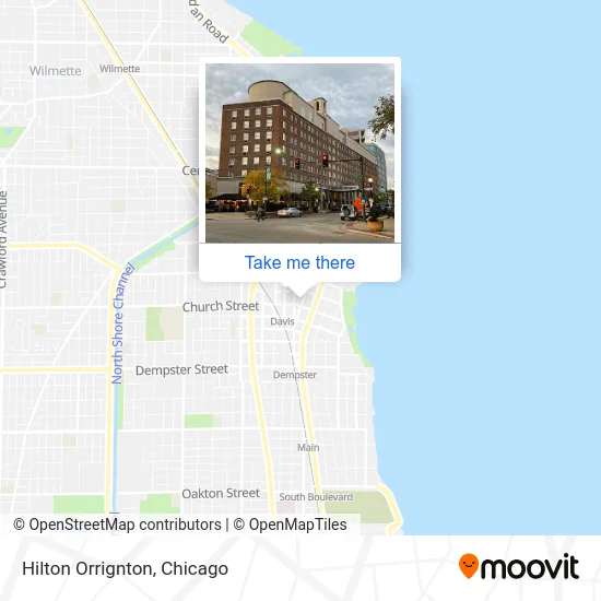 Hilton Orrignton map