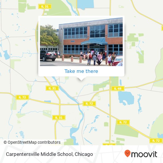 Carpentersville Middle School map