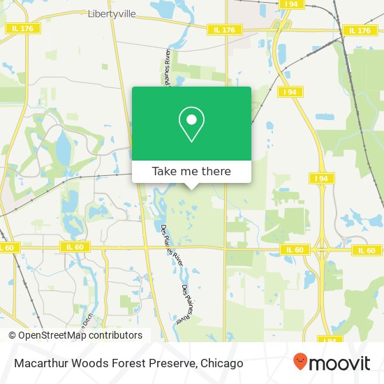 Mapa de Macarthur Woods Forest Preserve