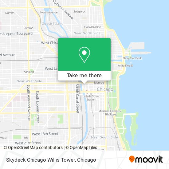 Mapa de Skydeck Chicago Willis Tower