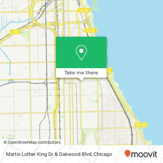 Martin Luther King Dr & Oakwood Blvd map