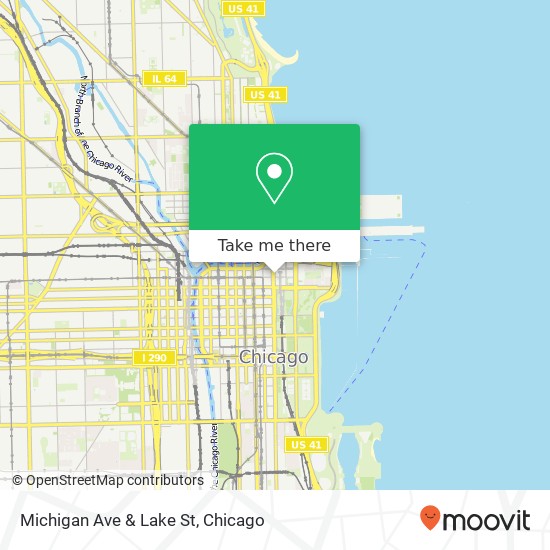 Michigan Ave & Lake St map