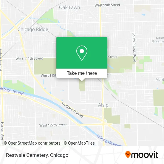 Restvale Cemetery map