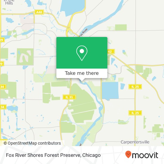 Fox River Shores Forest Preserve map