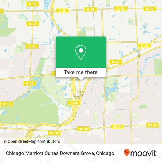 Chicago Marriott Suites Downers Grove map