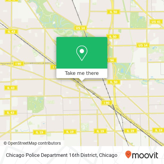 Chicago Police Department 16th District map