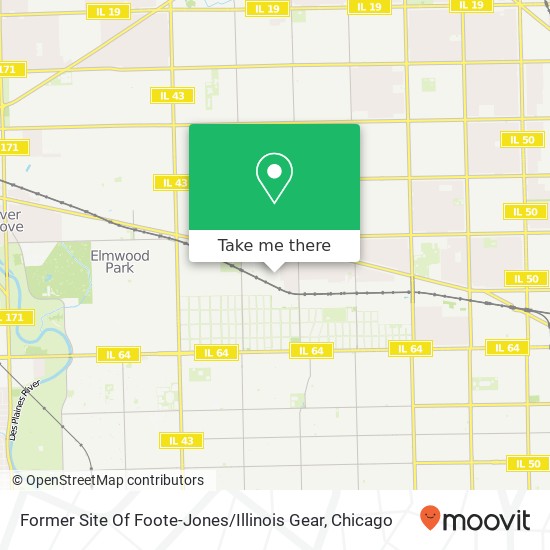 Mapa de Former Site Of Foote-Jones / Illinois Gear
