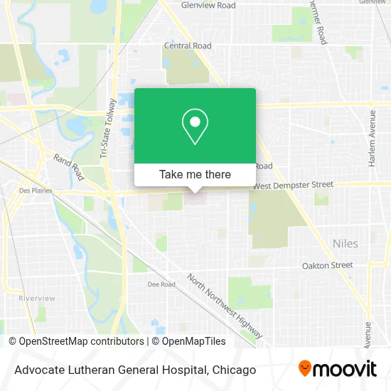 Advocate Lutheran General Hospital map