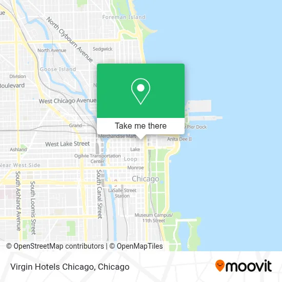 Virgin Hotels Chicago map